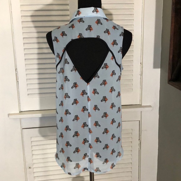 Chloe K sheer zebra top - Picture 5 of 6